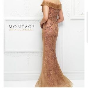 COPY - Ivonne D For Mon Cheri - 118D08 Beaded Lace Dress With Tulle Overlay